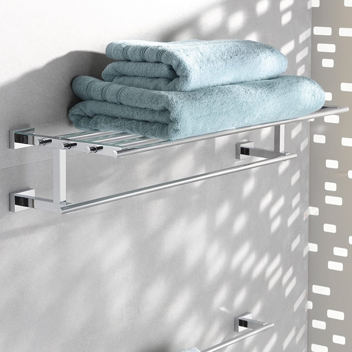 Grohe 40512001 Essentials Cube Towel Rail -Silver