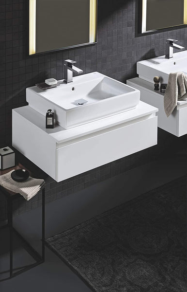 GROHE 23137000 Eurocube Pillar Tap (Smooth Body, Short Spout and Ecojoy)