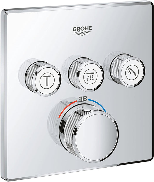 GROHE Grohtherm SmartControl Thermostat with three shut-off valves, colour: chrome - 29126000