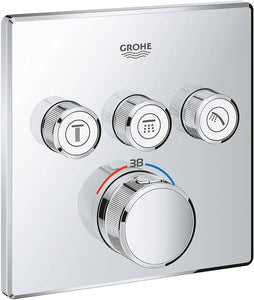 GROHE Grohtherm SmartControl Thermostat with three shut-off valves, colour: chrome - 29126000