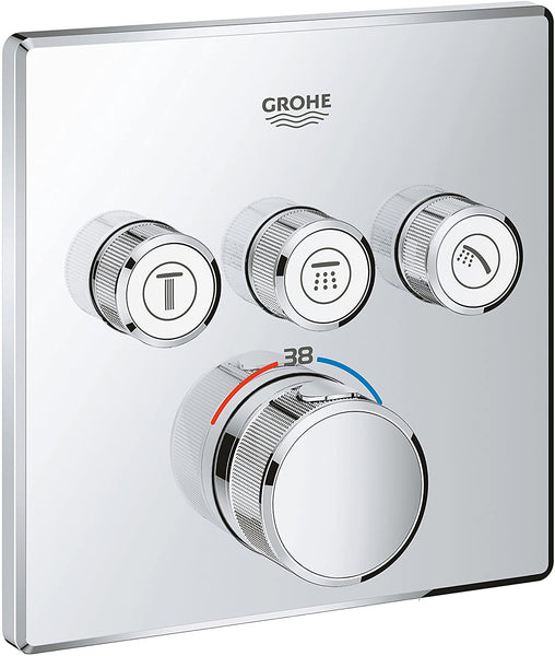 GROHE Grohtherm SmartControl Thermostat with three shut-off valves, colour: chrome - 29126000