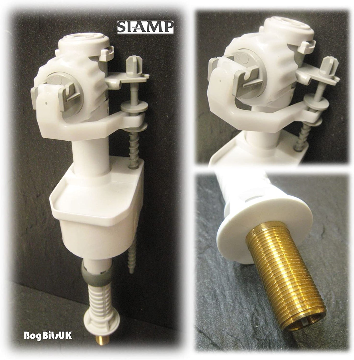 Siamp Monaco 99T 3/8" BSP Telescopic Bottom Inlet Cistern Fill Float Valve 30992210 Brass Thread