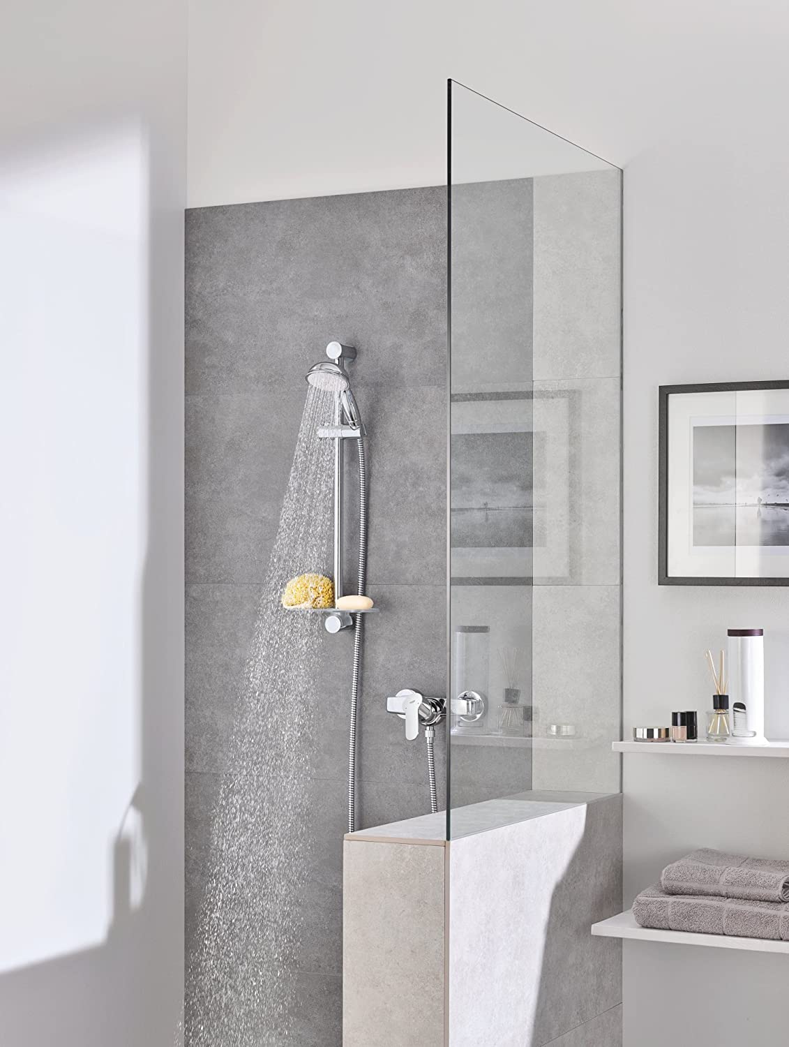 GROHE BauEdge Single Lever Shower Mixer Valve ONLY, Chrome, 23333 000