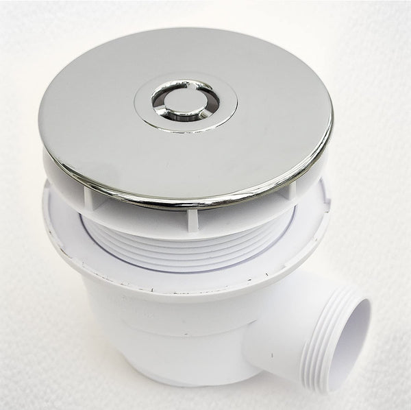 McAlpine ST90CP10 90mm Shower Trap Chrome Plated Plastic, White