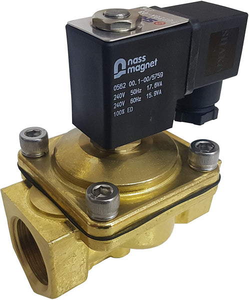 Rada 2.1.094.46.1 Brass Pulse Brass 12V Solenoid Valve, Multi-Use