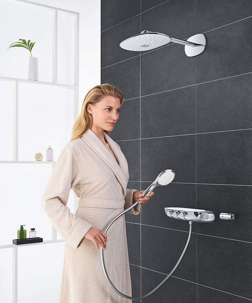Grohe 26443LS0 Rainshower SmartControl Thermostatic Shower System, Moon White