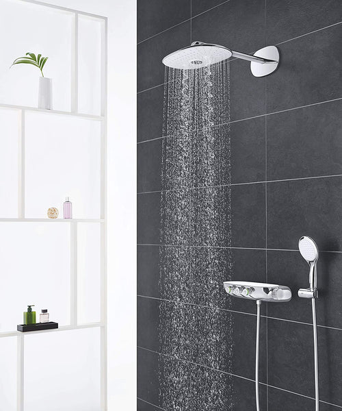 Grohe 26443LS0 Rainshower SmartControl Thermostatic Shower System, Moon White