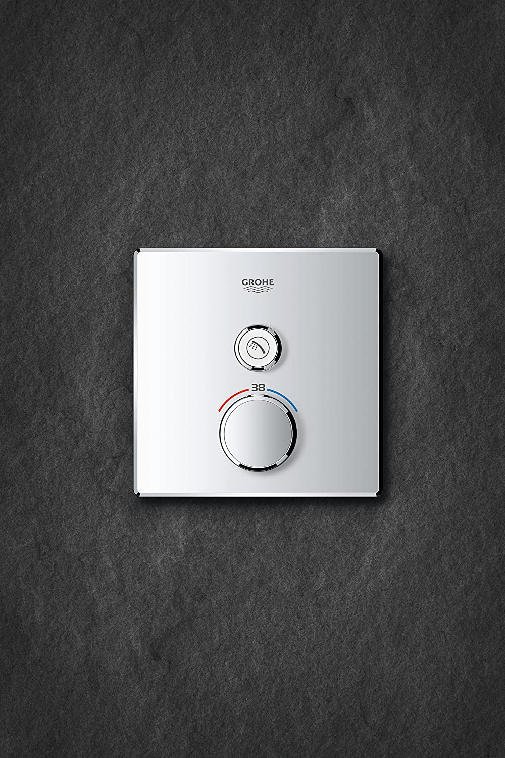 GROHE Grohtherm SmartControl Thermostat with one shut-off valve, colour: super steel - 29123DC0
