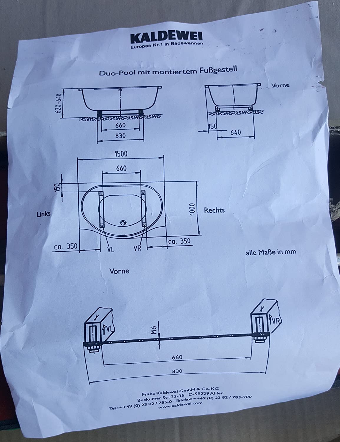 Kaldewei 5038 Leveling Feet