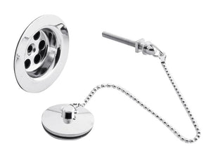 Basin Waste with Brass Basin Plug and Ball Chain (Product Code: WAS001)