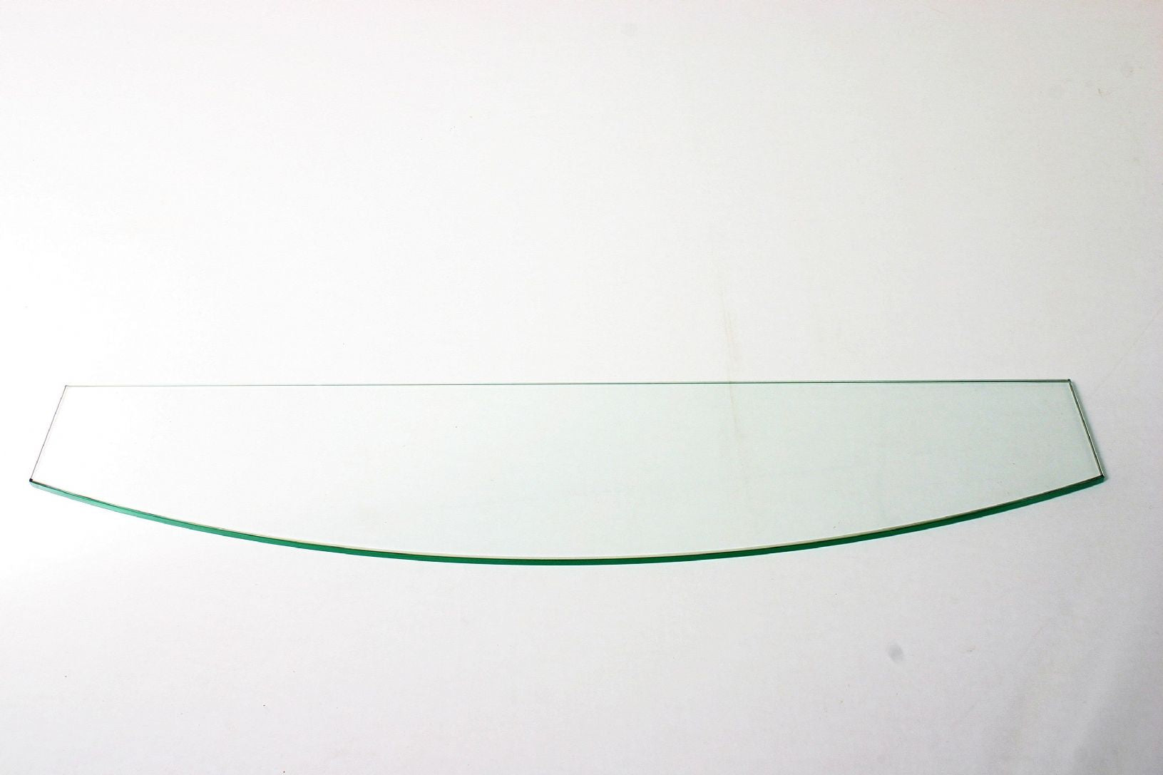 Clear Bevelled Edge Glass shelf, Half Moon, 400mm x 225mm x 8mm (Product Code: 01080081)