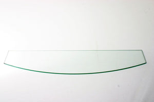 Clear Bevelled Edge Glass shelf, Half Moon, 400mm x 225mm x 8mm (Product Code: 01080081)