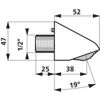 Delabie Wall Mounted Fixed Shower Head 64000 (Product Code: 06140353)