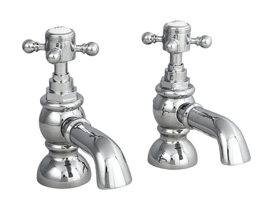 Edwardian Bath Tap Pair in Chrome (Product Code: TED302)