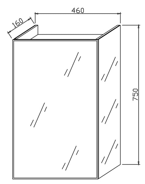Mirror Cabinet with Shelf, (Product Code: LQ039)