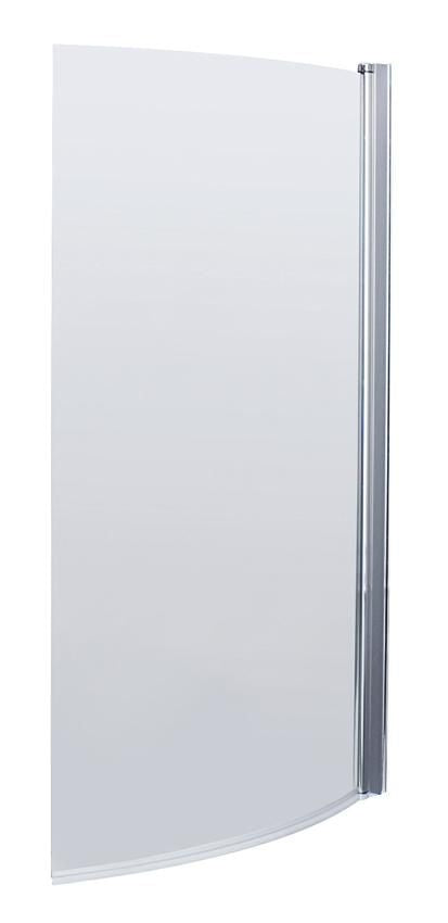 NUIE Polished Chrome B-Shaped Curved Bath Screen (Various)