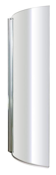 Polished Chrome Curved P-Shaped Bath Screen (Various options)