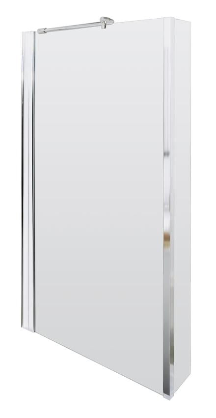NUIE Polished Chrome Square P-Shaped Bath Screen (Various options)