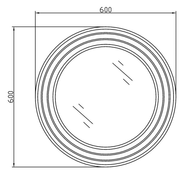 Round Orpheus Colour Change Illuminated Mirror (Product Code: LQ037)