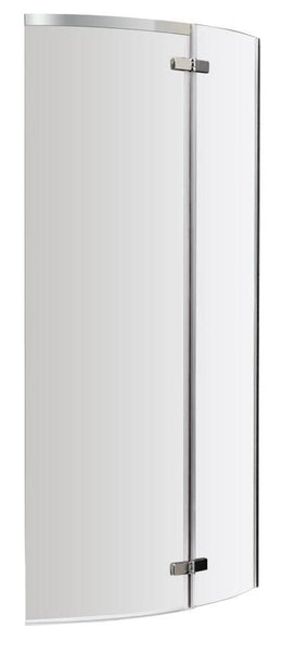 Satin Chrome Curved P-Shaped Bath Screen (Product Code: ERCS0)