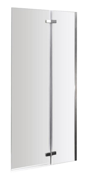 Satin Chrome Square Bath Screen, Hinges Centrally (Product Code: ERSS1)