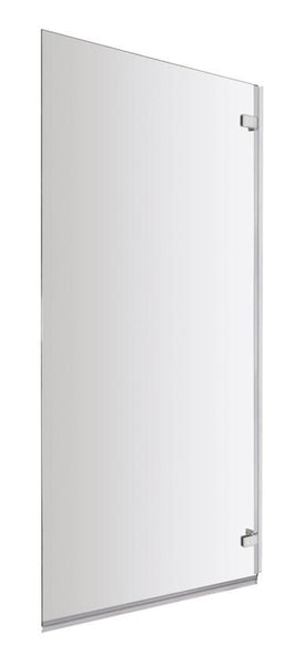 Satin Chrome Square Bath Screen, Hinges from the Wall (Product Code ERSSQ)