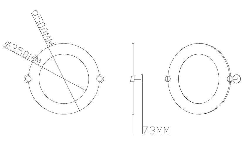 Solaris Round Mirror 500mm Diameter (Product Code: LQ393)