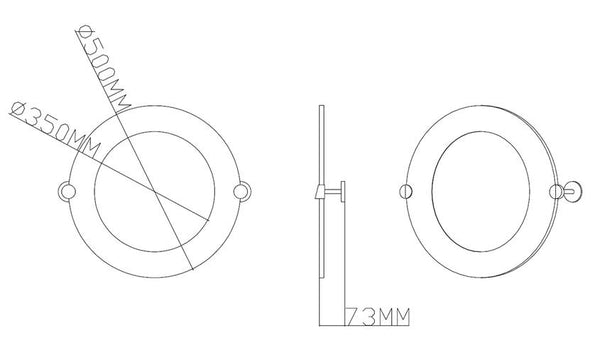 Solaris Round Mirror 500mm Diameter (Product Code: LQ393)