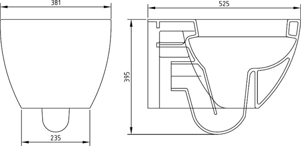 Wall Hung Pan (Product Code: NCR140)